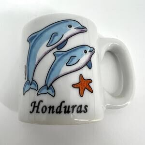 Honduras Dolphin Travel Souvenir Fridge Magnet Mug Shaped 2"